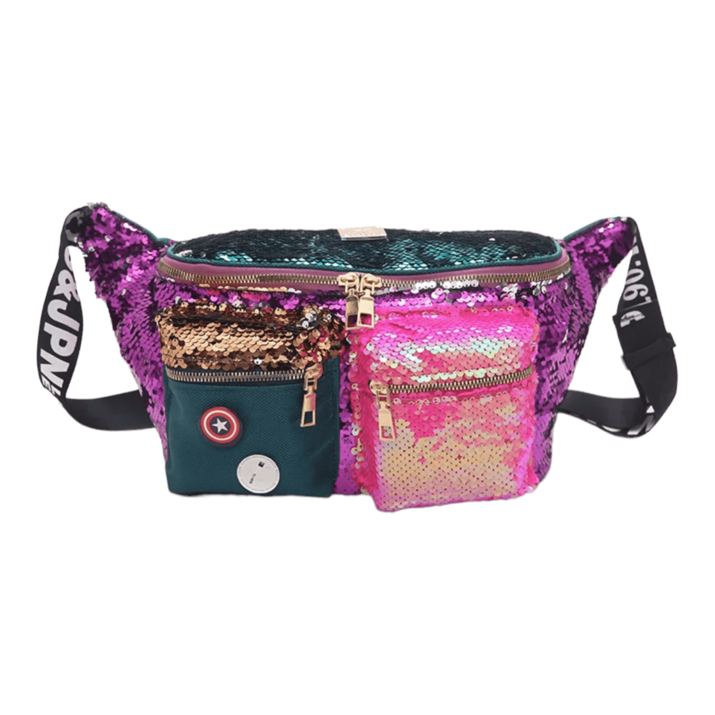 The SmartAss Look Colorquins Crossbody Bag *Purple*